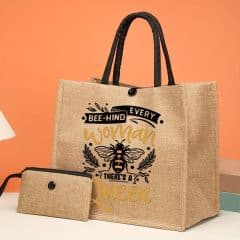 bee-hind every woman there's a queen tote bag