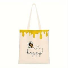 happy bees tote bag