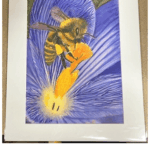 A3 Honeybee on Purple Flower Print