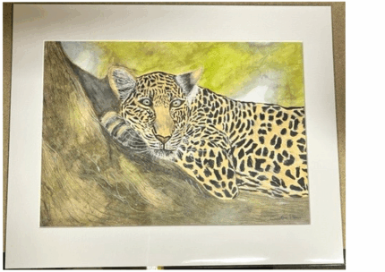 A3 Jaguar On Tree Print