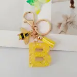 Initial, Bee and Tassel Keyring