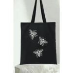 Black & White Bee Tote Bag