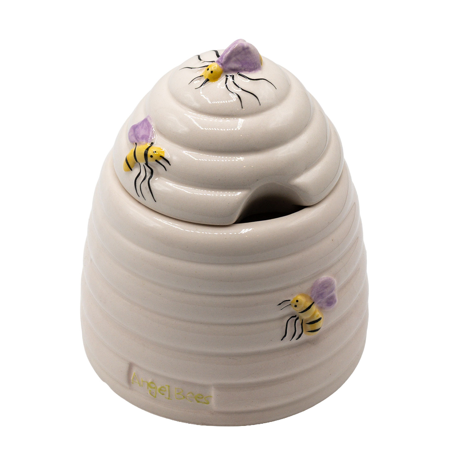 ChinaPot-LidWhite4 China Honey Pot - Pink - Image 1