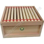 National Brood Chamber + 11 DN1 Frames + Wired Foundation + Plastic Ends CEDAR