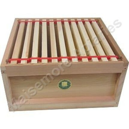 National Brood Chamber + 11 DN1 Frames + Wired Foundation + Castellations CEDAR