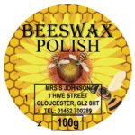 Polish Label with Bees on Sunflower CIRCLE - 50mm OR 70mm
