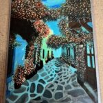 7" x 5" Scenic View of Side Street in Greece GREETINGS CARD