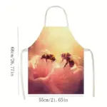 Two Bees on Lillies Apron