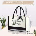 Think Happy Happy Bee Canvas Tote Bag
