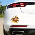 Bees on Honeycomb Car Sticker - Image 2