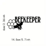 Black Beekeeper Car Sticker
