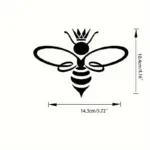 Black Queen Bee Car Sticker