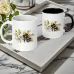 11oz Ceramic Cheery Blossom Bee Mug