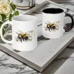 11oz Ceramic Cherry Blossom Bee Mug 2