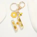 Initial, Bee and Sunflower Keyring - Image 6