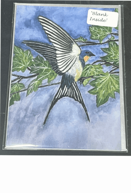 7" x 5" SWALLOW GREETINGS CARD