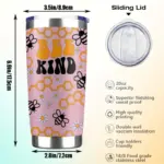 20oz Stainless Steel Insulated Tumbler with Lid - Bee Design 13