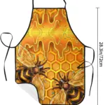 Vintage Bee & Honeycomb Print Apron