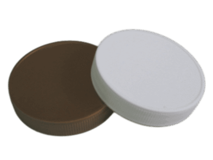 Plastic 1lb Jar Screw on Lids - WHITE OR GOLD