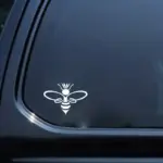 White Queen Bee Car Sticker