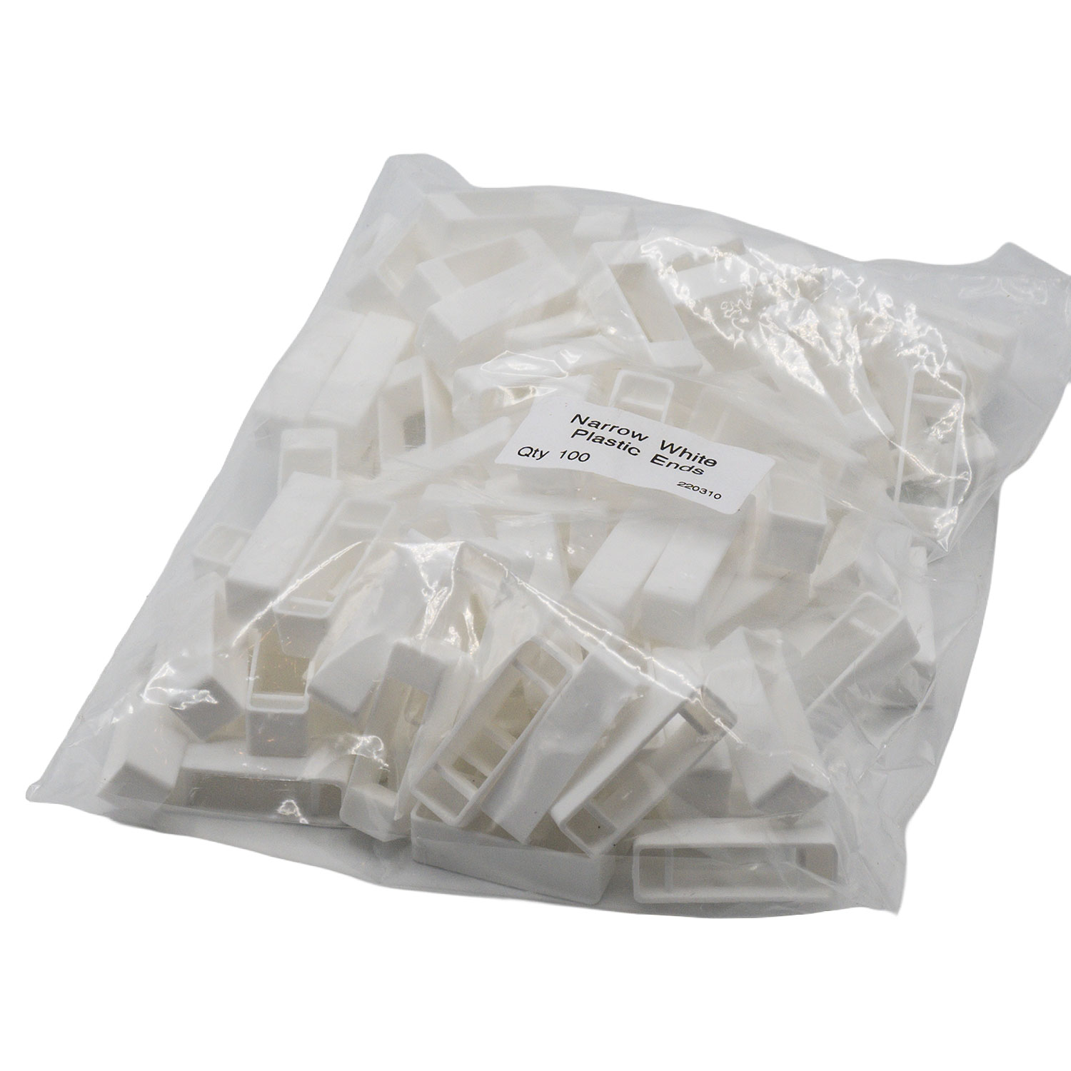 NarrowEndsWht Narrow Plastic Ends - White - Image 1
